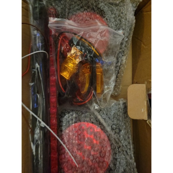 Does Not Apply Other - 4 inch Round LED Trailer‎ Light Kit with Mounting Brackets Boat Horse Utility